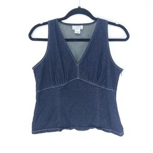 Ann Taylor Loft /// Jean Chambray Sleeveless Top